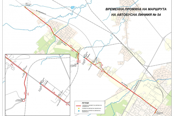 Разделят на две части маршрута на автобус 54 